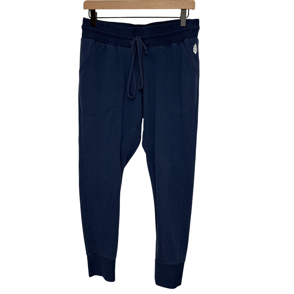 Free People FP Movement Navy Blue Joggers Drawstring‎ Sweatpants Womens Size M